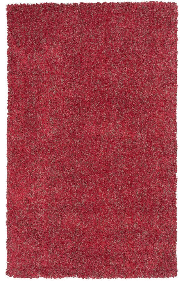 KAS Bliss 1584 Red Heather Shag Area Rug, 5' x 7'