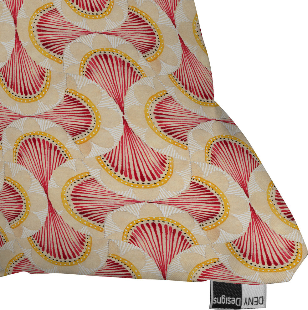 Cori Dantini Red Fan Outdoor Throw Pillow, Small