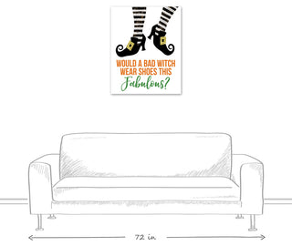 Bad Witch Fabulous Shoes 24x30 Canvas Wall Art