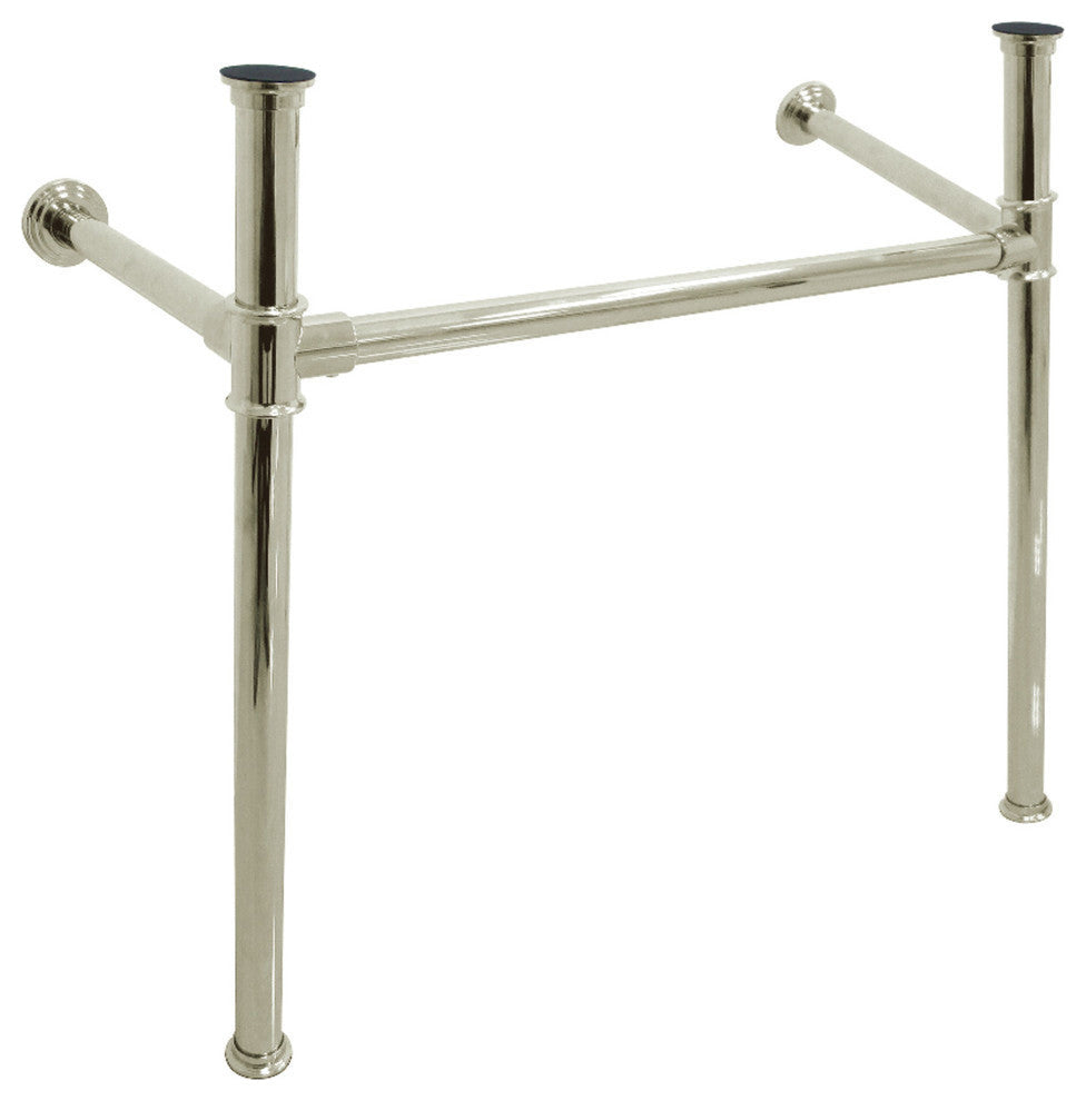Fauceture Stainless Steel Console Sink Legs, Polished Nickel