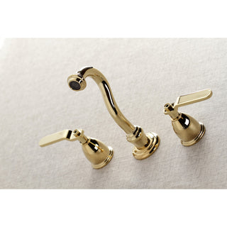 KS3022KL Two-Handle Wall Mount Tub Faucet, Polished Brass