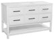Hudson 60" Single Vanity, White, Engineered Marble