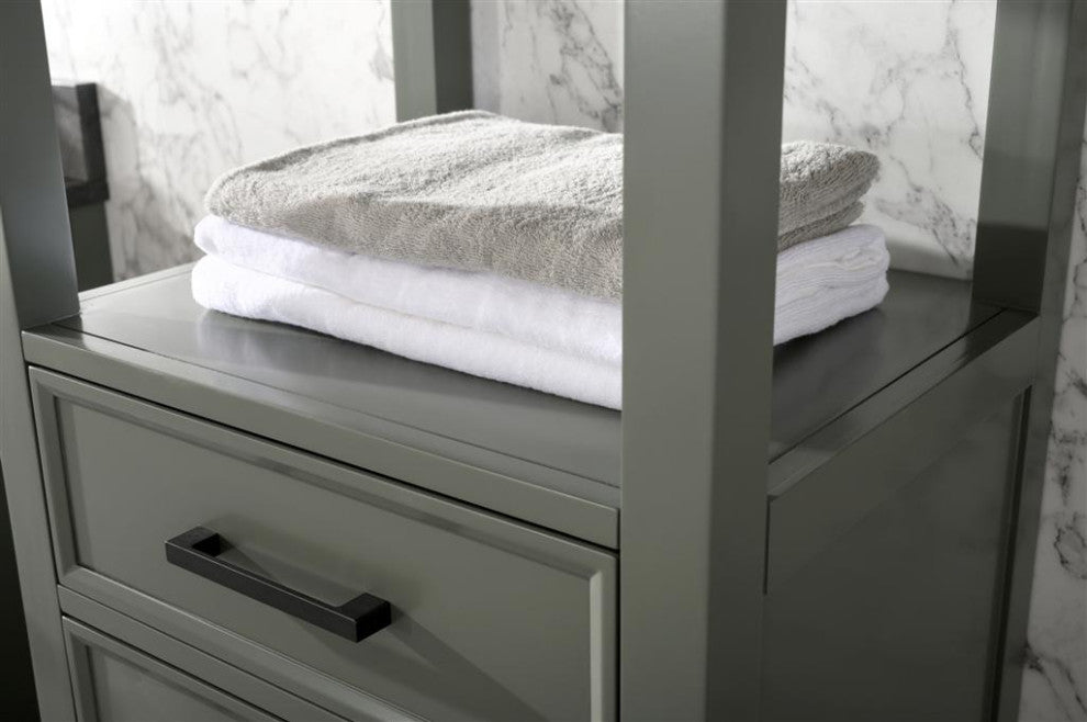 WLF2121 Linen Cabinet, Pewter Green