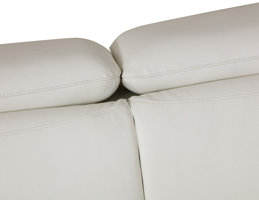 Lazio Contemporary Genuine Italian Leather Sofa White