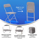 Hercules Big & Tall Commercial Folding Chair/Extra Wide 650LB. Capacity 4-Pack,