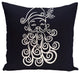 Santa Baby, Decorative Holiday Print Pillow, Navy Blue, 16"x16"