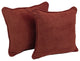 18" Double Corded Square Throw Pillows Inserts, Set of 2, Red Wine