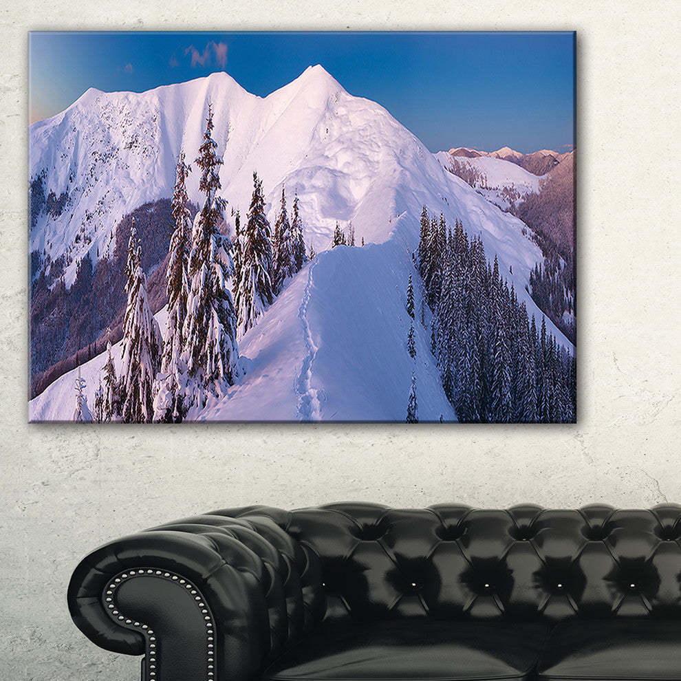 "Frosty Winter Carpathians View" Landscape Wall Art, 32"x16"