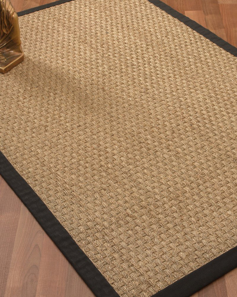 Lancaster Hand-crafted Seagrass Contemporary Area Rug, 9' X 12', Contemporary