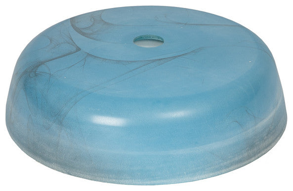 Eden Bath EB_GS51 Blue Mist Flat Bottom Glass Vessel Sink