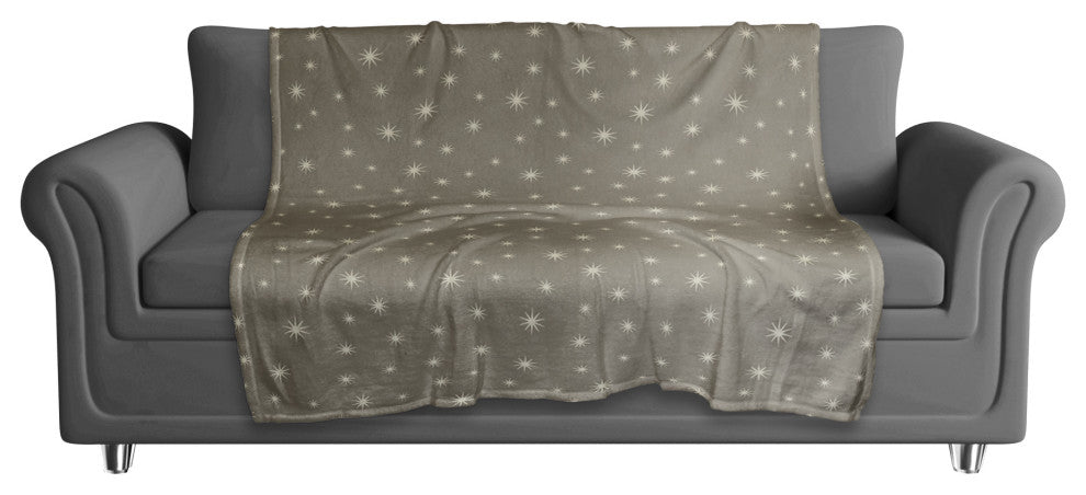 Gray Twinkle 50x60 Coral Fleece Blanket