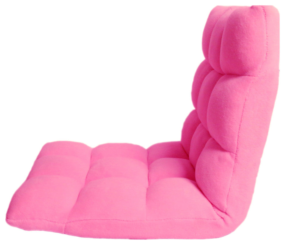 Loungie Supersoft Folding Adjustable Gaming Recliner Chair, Fuchsia