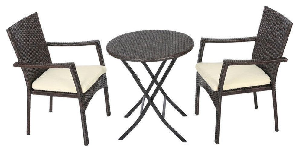 Finnish Transitional 3 Piece Wicker Bistro Set