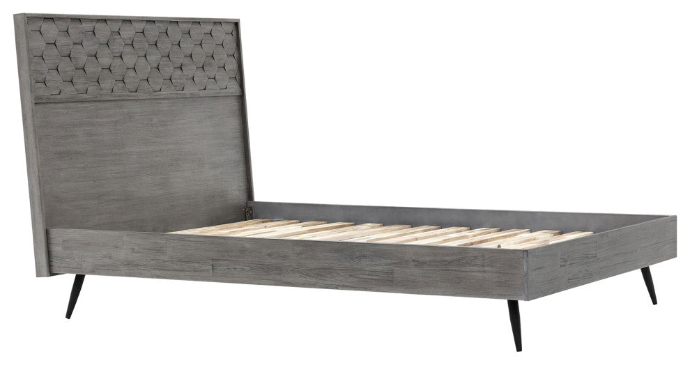 Makena 3-Piece Queen Bedroom Set, Gray Acacia Wood
