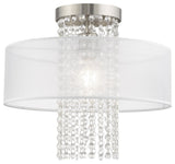 Livex Lighting Brushed Nickel 1-Light Ceiling Mount