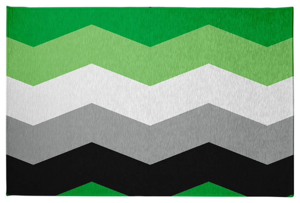 Aromantic Chevron Chenille Rug, Aromantic Chevron, 4'x6'