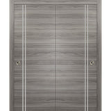 Bypass Doors 84 x 84 | Planum 0310 Ginger Ash with  | Sturdy Rails