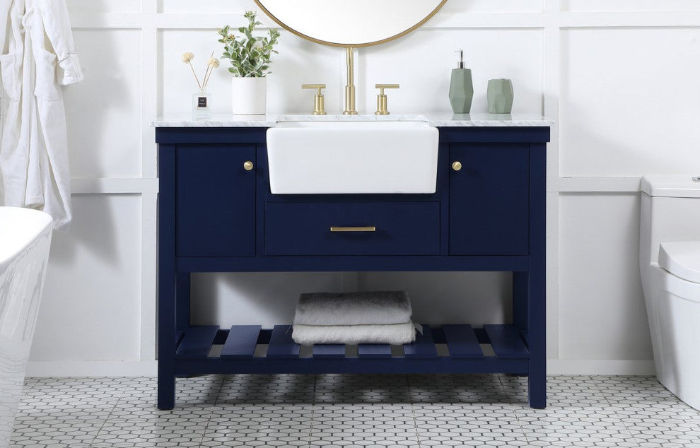 Home Living 22" Farmhouse Blue-Light Bathroom Vanity