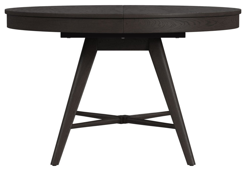 Bayside 48" Wide Solid Ash Round Dining Table, Black