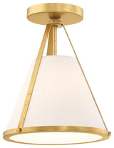 CRYSTORAMA FUL-900-GA_CEILING Fulton 1 Light Antique Gold Semi Flush Mount