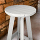 Birch Round Bar Height Stool, White