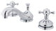 Kingston Brass Widespread Bathroom Faucet With Brass Pop-Up, Polished Chrome