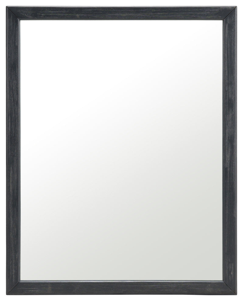 Modrest Fields Modern Black Acacia Mirror