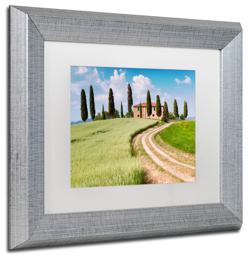 Michael Blanchette 'Tuscan Classic' Art, Silver Frame, White Mat, 14x11