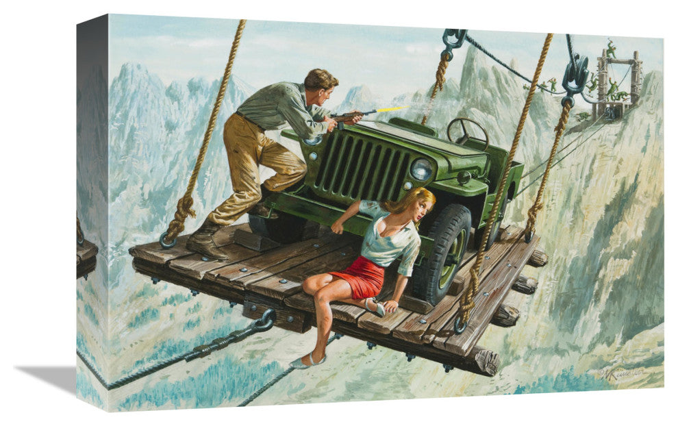 "The Couple that Refused to Die" Canvas Giclee by Mort Kunstler, 16"x11"