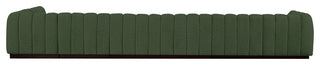 Quinn Chenille Upholstered 7-Piece L-Shaped Modular Sectional, Green
