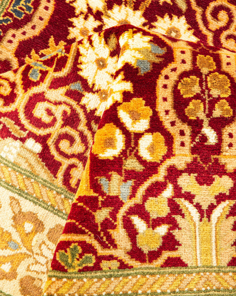 Mogul, One-of-a-Kind Hand-Knotted Area Rug Red, 2'6"x12'1"