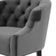 Armchair Accent Chair, Set of 2, Velvet, Gray, Modern, Lounge Hospitality