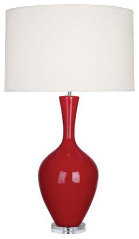 Audrey Table Lamp, Ruby Red