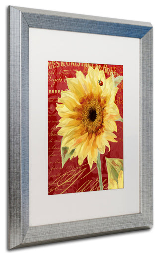 Color Bakery 'Ete Lady Bug' Matted Framed Art, Silver Frame, White Mat, 16x20