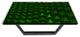 Modern Triangles Coffee Table, Green, W: 27.5"?, 70cm X L: 55.1"?, 140cm