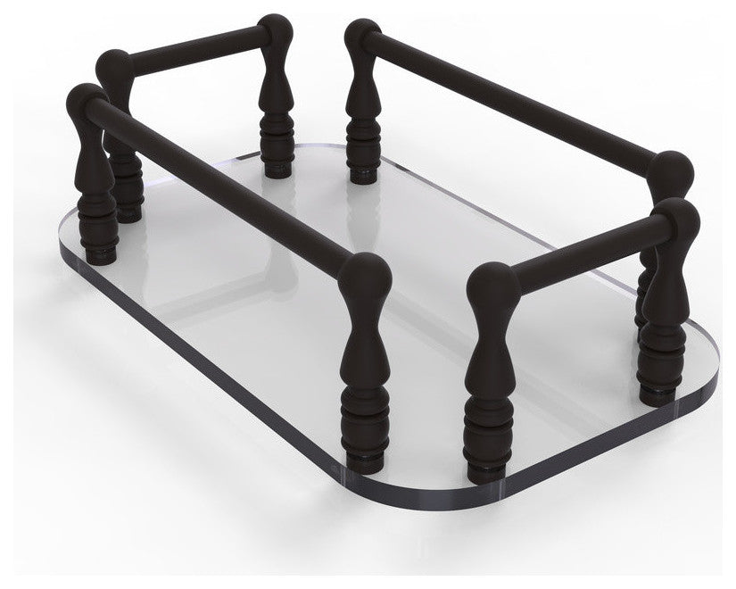 Vanity Top Glass Guest Towel Tray, Oil Rubbed Bronze