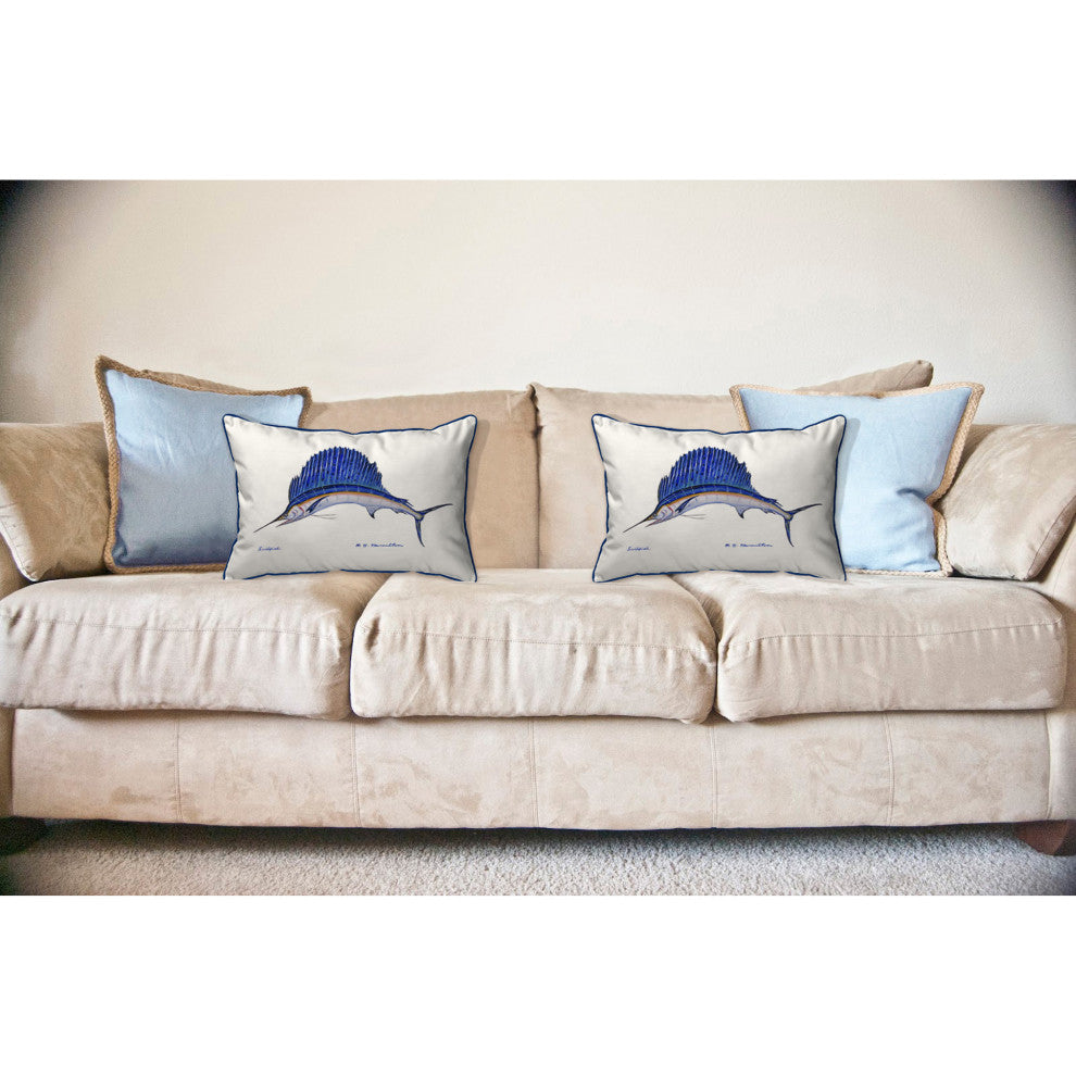 Sailfish Large Indoor/Outdoor Pillow 16x20