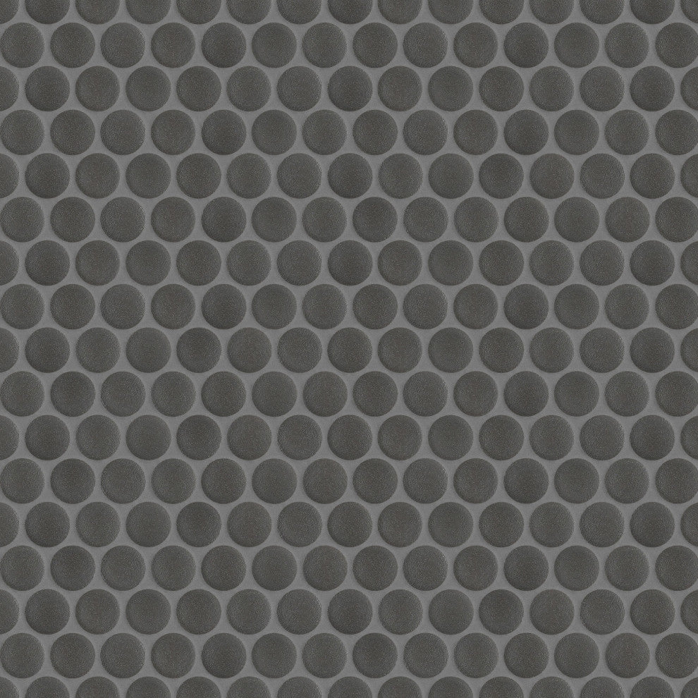 Gotham Penny Round Black Porcelain Floor and Wall Tile