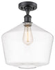 Innovations 516-1C-BK-G652-12-LED 1-Light Semi-Flush Mount, Matte Black
