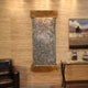 Inspiration Falls Water Fountain, Natural Green Slate, Rustic Copper, Square