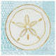 "Summer Shells I Teal and Gold" Digital Paper Print by Kathrine Lovell, 42"x42"