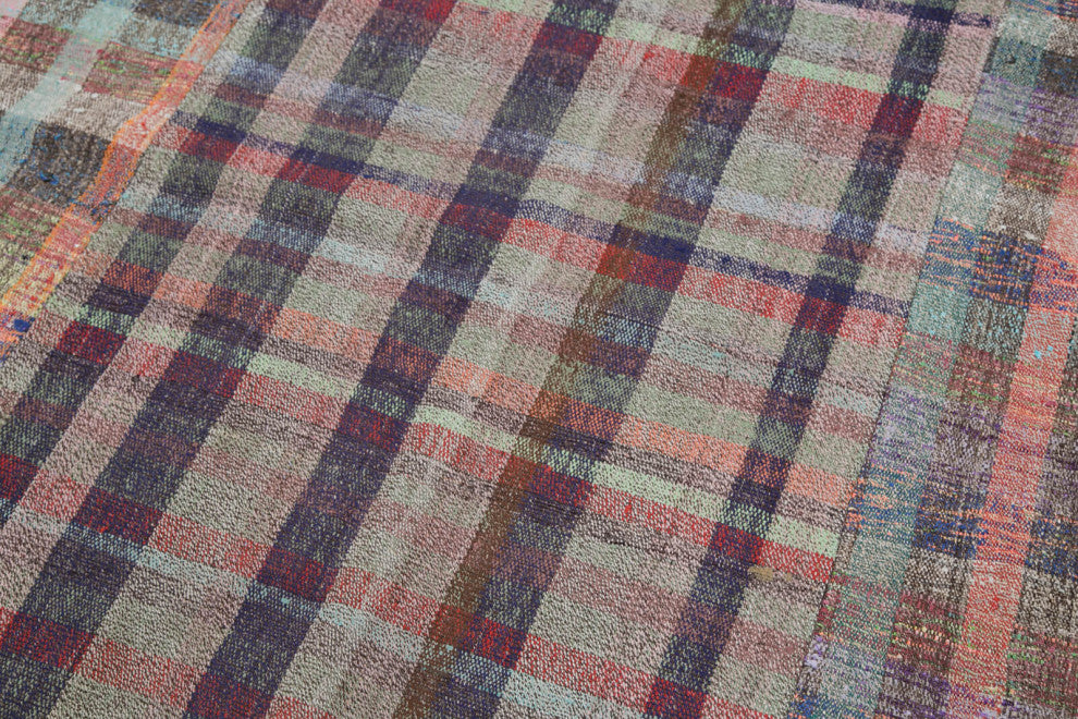 Rug N Carpet - Handmade Anatolian 6' 8'' x 9' 10'' Tribal Patchwork Kilim Rug