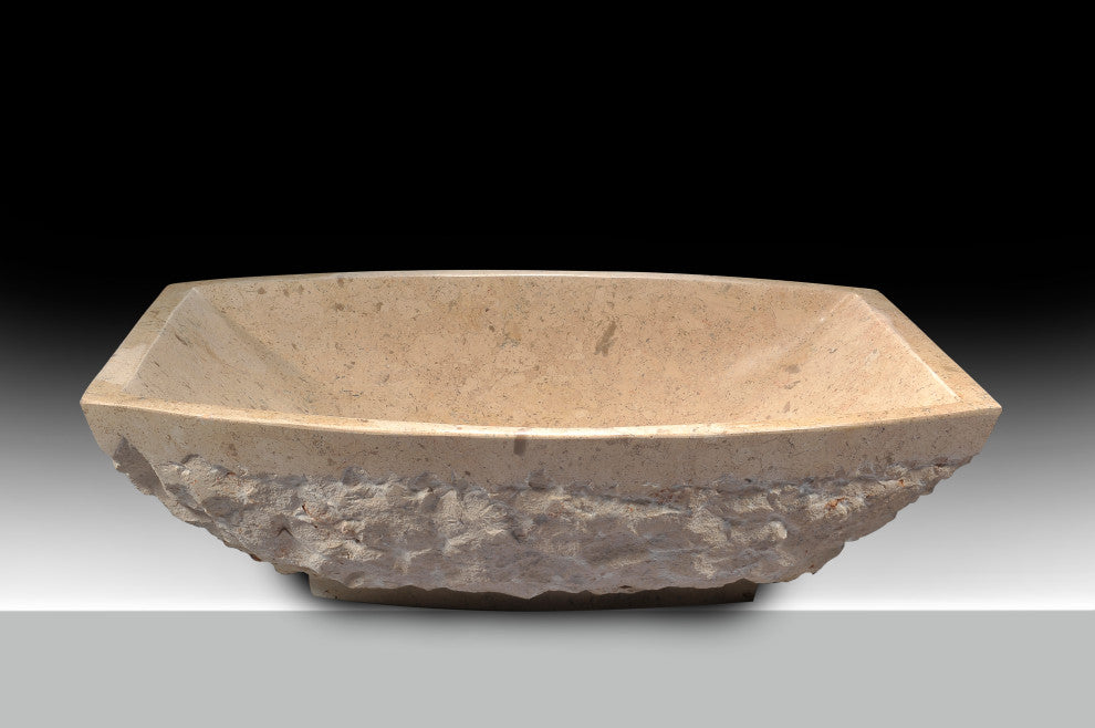 ANZZI Moon Series Exotic Stone Bathroom Vessel Sink