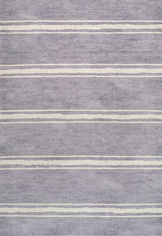 Bande Distressed Ticking Stripe Machine-Washable Area Rug, 8 X 10