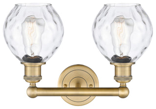 Waverly 2-Light 15" Bath Vanity Light, Brushed Brass Finish, Clear Shade