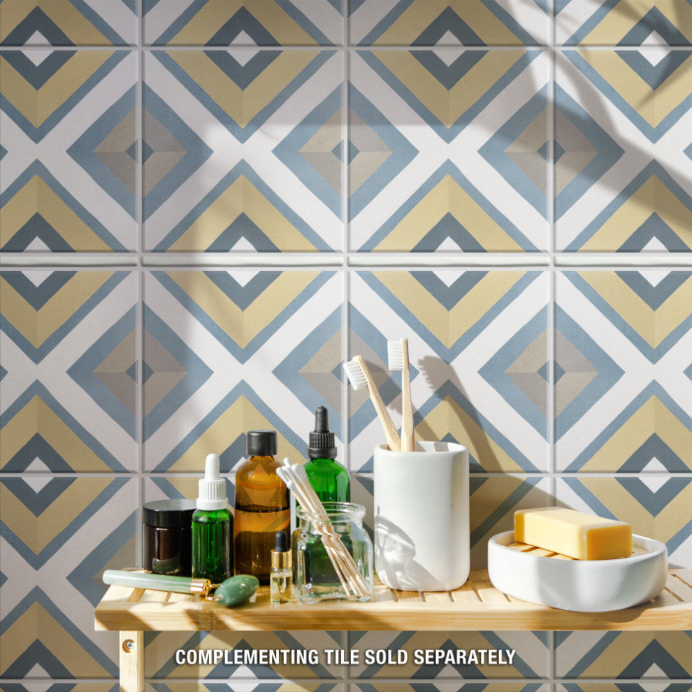Listelo Ceramic Liner Wall Trim Tile, Blanco, Pencil Listelo