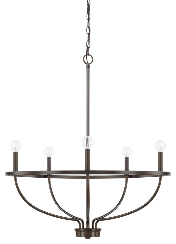 Capital Lighting 428551 Greyson 5 Light 29"W Taper Candle - Bronze