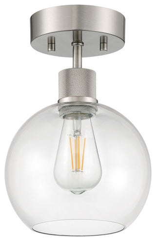 Access Lighting 63148LEDDLP/CLR Port Nine 8"W LED Semi-Flush - Brushed Steel