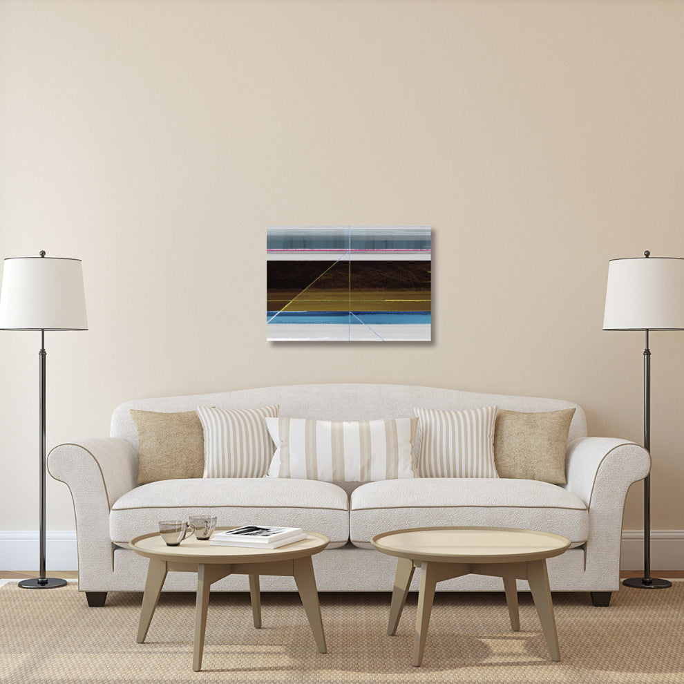 "Abstract Blue And Brown Lines" Fine Art Print