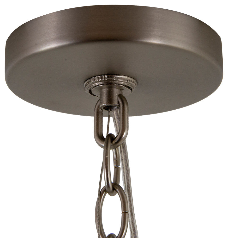 Tira 6-Light Orb Chandelier, Satin Nickel
